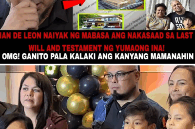Lotlot de Leon couldn’t stop crying when reading the will of her late mother, Nora Aunor, because a shocking revelation was made in the will.