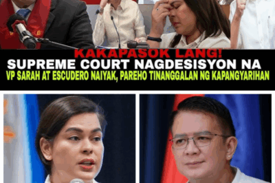 JUST IN: Supreme Court’s BOMBSHELL Decision Leaves Escudero and VP Sara Duterte in TEARS — STRIPPED of Power? The Nation STUNNED as High Court Drops Historic Verdict! 😱