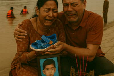 The 6 year old boy d/i/e/d in the village lake, but the whole village searched for 3 days and 3 nights without finding him.