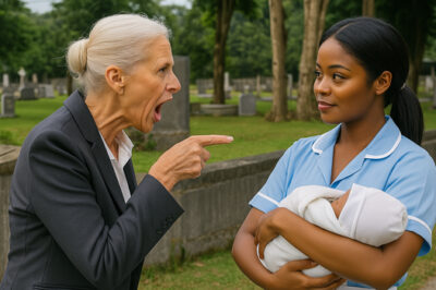 Billionaire Visits Her Son’s Grave And Finds A Black Waitress Crying With A Child – She Was SHOCKED! /dn