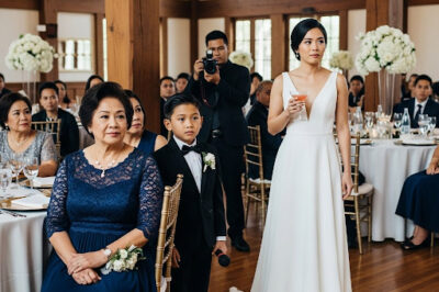 At my brother’s wedding, his bride publicly disrespected me in front of everyone. But before I could react, my 9-year-old son quietly took the microphone—and what he said next changed everything./hi