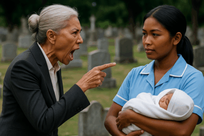 Billionaire widow visits son’s grave – Discovers poor waitress crying with her child, the truth shocks the world/hi