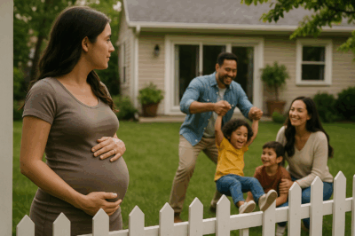 Traveling to His Hometown to Share the News of My Pregnancy, I Was Shocked to See a Sign Saying “Happy Family” Hanging at His Gate/th