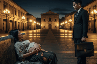 There She Was 7 Months Pregnant, Sleeping on a Cold Bench in the Plaza—When a Man in a Suit Stopped in Front of Her. No One Expected What He Would Do Next…