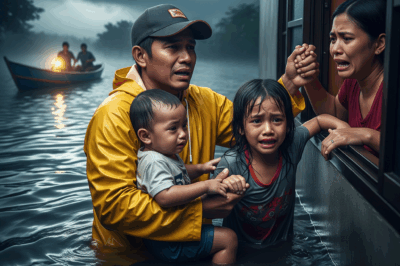 HE SAVED MY TWO CHILDREN FROM THE FLOOD, BUT VANISHED BEFORE I COULD EVEN SAY THANK YOU…
