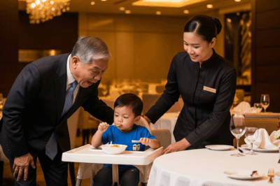 Millionaire Father surprises Waitress by helping his disabled son and makes unexpected decision