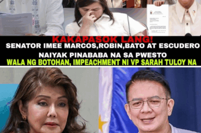 JUST IN: Senators Imee Marcos, Bato Dela Rosa, Robin Padilla, and Chiz Escudero BREAK DOWN in TEARS After Reportedly Being REMOVED from Office!