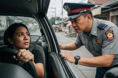 I stopped a woman who was driving at 150 km/h, ready to just issue a fine, but suddenly I noticed something strange under her feet