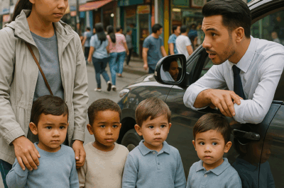 Nakita ng bilyonaryo ang kanyang dating kasintahan na iniwan niya 6 na taon na ang nakakaraan na naghihintay ng isang Uber na may tatlong anak na kapareho niya, ang hindi niya alam ay ang mga batang iyon ay si Julián Castañeda./hi