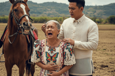 The son grabbed his mother by the hair and dragged her like trash. A simple horse, without a rider and without reins, appeared in the dust and confronted the aggressor who had mistreated her, thus saving the old woman.