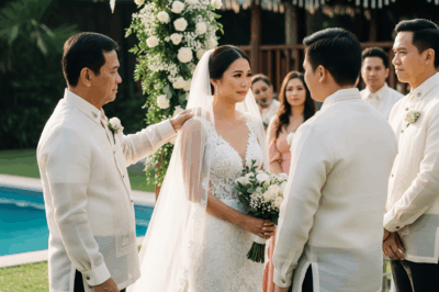 My husband pushed me into the pool on our wedding day, and what my father did stunned everyone