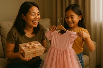 My in-laws sent an 8th birthday gift for my daughter — a pink dress. She was overjoyed, but then she froze, asking a question that left me completely stunned…/th