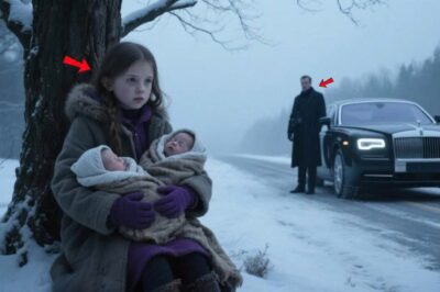 A hungry girl kept two newborn twins warm on a freezing road/th