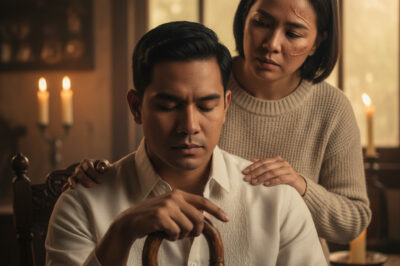 I married a blind man because I thought he couldn’t see my scars, but on our wedding night, he whispered something to me that chilled my soul.