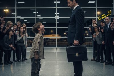 “Don’t get on the plane! It’s going to explode!” – A homeless boy shouted at a wealthy businessman, and the truth left everyone speechless…/th