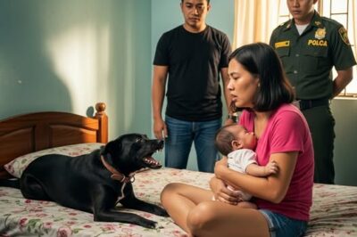 Every night, the black dog in the house would growl at the newborn, making the father suspicious. He immediately called the police—and from then on, they discovered the horrifying truth beneath the bed.