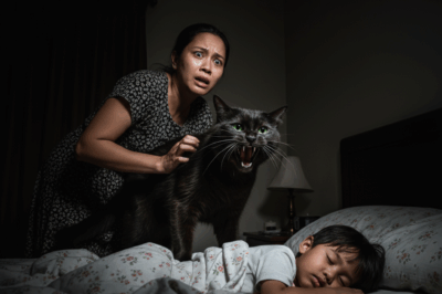 Bawat Gabi, Ang Paboritong Pusa ng Pamilya Ay Nagsisimulang Mag-hiss sa Kanilang Munting Anak—At Nang Sa Wakasan, Ang Nakita ng Magulang sa Camera Ay Nagpaiyakan sa Kakaibang Takot