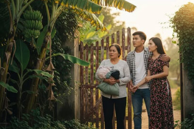 Natakot ang biyenan na taga-Bulacan na susundan ng anak nito ang kanyang katipan hanggang sa Iloilo para manirahan sa pamilya ng kanyang asawa, kaya dali-dali itong sumakay ng bus papunta sa bahay ng kanyang biyenan. Pagdating niya sa tarangkahan, namutla ang mukha niya nang makita ang taniman ng saging na nakapalibot sa bahay; Makalipas ang 5 minuto, iniyuko niya ang kanyang ulo at mabilis na tumalikod dahil may kung ano sa sagingan na ikinatakot niya./hi