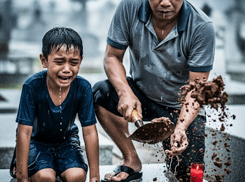Iginiit ng munting Jomar na hukayin ng kanyang ama ang libingan ng kanyang ina, at nang mabuksan ang takip ng kabaong, natigilan ang lahat./th