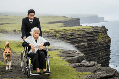 “The wealthy son pushed his paralyzed mother off a cliff, but he forgot something that would make him regret it.”/th