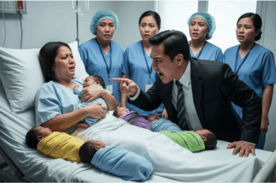 Nang manganak siya ng quintuplets, tahimik na lumabas ang ama—makalipas ang tatlumpung taon, hinarap niya ang buong bayan at inihayag ang isang katotohanan na hindi maitatago ng anumang bulong