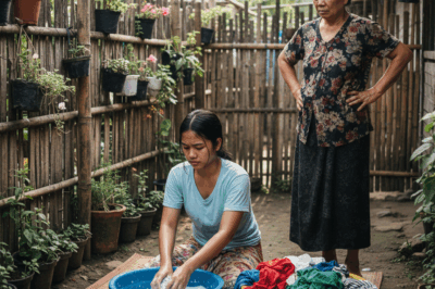 On the first day of marriage, the mother-in-law made her wash two basins of dirty clothes that had been left for a long time. While washing, she suddenly discovered/hi