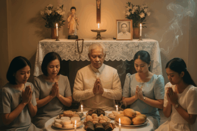 I placed a two-baht gold necklace in my mother-in-law’s coffin when she passed away. Who would have thought that on her 49th-day memorial, I would be stunned to see my sister-in-law wearing it, sparkling around her neck./th