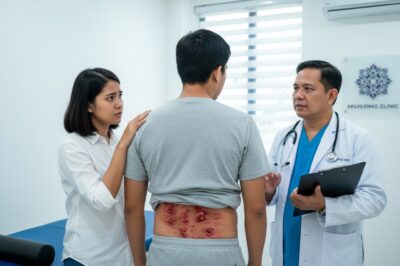 Natuklasan ko ang 30 pulang batik na parang itlog ng insekto sa likod ng aking asawa, sinugod ko siya sa emergency room. Agad siyang tiningnan ng doktor at mapilit na sinabi: “Tumawag kaagad ng pulis.”