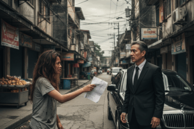 Isang munti at gusot na papel ang pilit na isinilid ng batang nagbebenta ng tiket sa kamay ng isang mayamang negosyante. Tatlong araw ang lumipas, bumalik ang negosyante kasama ang hanay ng mga mamahaling sasakyan upang hanapin siya./th
