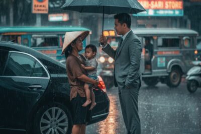 Sa gitna ng malakas na bagyo, iniwan ako ng asawa ko sa highway. Habang wala akong alam kung saan ako maaaring sumilong, isang mamahaling sasakyan ang biglang huminto sa harap ko at nag-abot ng tulong./th