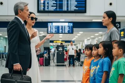 Sa airport kasama ang misis, dinala ng bilyonaryo ang kanyang bag! Pagkatapos ay dumating ang kanyang asawa na hawak ang kanyang mga quadruplets…