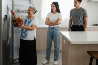 Tuwing linggo, palaging dumarating ang biyenan ko at kinukuha lahat ng pagkain sa loob ng ref. Nang magreklamo ako sa asawa ko, nagalit siya at sinabing ako raw ay makasarili, palaging kinakampihan ang nanay niya. Kinabukasan, nagtago ako ng isang “regalo” sa loob ng ref — at nang buksan ito ng biyenan, siya’y napasigaw, natumba, at ang asawa ko… lumuhod sa harap ko, umiiyak at humihingi ng tawad!