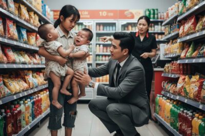 Isang 10-Taong Gulang na Bata, Nahuling Nagnanakaw ng Gatas Dahil Gutom ang Kambal na Karga sa Kanyang Bisig — Ngunit Ang Mayamang Lalaki sa Tindahan ay Biglang Lumapit at Nagtanong…/th