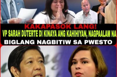KAKAPASOK LANG! VP SARAH DUTERTE DI KINAYA ANG KAHIHIYAN NAGPAALAM NA BIGLANG NAGBITIW SA PWESTO
