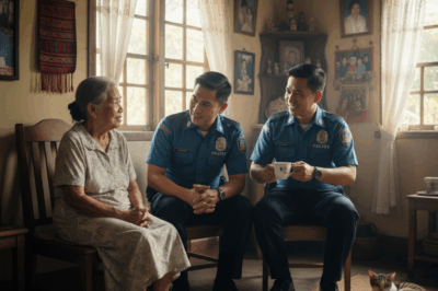 ‘Hindi ko na kayang mabuhay mag-isa,’ sabi ng matandang babae sa tawag niya sa mga pulis — pero pagdating nila, dala nila ang isang ‘regalong’ nagpaiyak sa kanya sa sobrang tuwa…