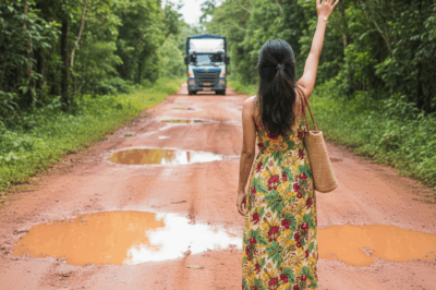 NATAGPUAN NG DRIVER NG TRAK ANG KANYANG DATING ASAWA NA NAGTAKSIL SA KANYA NA HUMIHINGI NG TULONG… ANG GINAWA NIYA AY NAGULAT SA LAHAT
