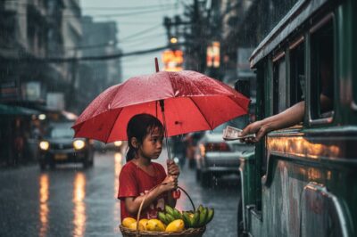 BINILI NIYA ANG LAHAT NG PRUTAS NG BATA SA GITNA NG ULAN—AT SINABIHAN ITO: “SA SUSUNOD, SA ESKWELA KA NA PUMUNTA, HINDI SA KALSADA.”/hi