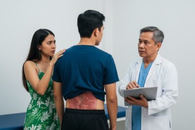 Natuklasan ko ang 30 pulang batik na parang itlog ng insekto sa likod ng aking asawa, sinugod ko siya sa emergency room. Agad siyang tiningnan ng doktor at mapilit na sinabi: “Tumawag kaagad ng pulis.”/hi