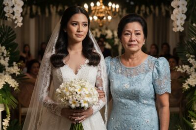 Nang sandaling yumuko ako para tulungan siyang ayusin ang kanyang nakatagilid na lace na bestida, bumagsak ang belo, at nagpakita ng peklat sa kanyang leeg./hi