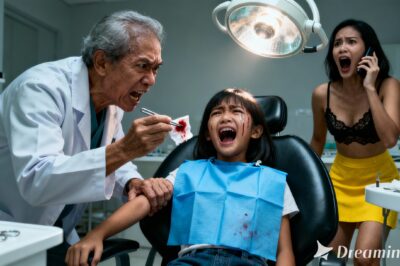 Ang aking 12-taong-gulang na anak na babae ay umiiyak nang ilang araw dahil sa pananakit ng panga, hindi makakain ng kagat. Sabi ng asawa ko, ‘Yung mga ngipin lang ng bata. Itigil ang pagmamalaki.’ Paglabas niya ng bahay ay agad ko siyang dinala sa dentista. Matapos siyang suriin, biglang pinatay ng dentista ang ilaw at isinara ang pinto. Binaba niya ang kanyang tinig, at bahagyang nanginginig ang kanyang mga kamay: ‘Manatiling kalmado… Kailangan kong ilabas ito kaagad.’ Nang makita ko ang matalim at kakaibang bagay na inilabas niya sa kanyang gilagid, nanlamig ang dugo ko. Tumawag ako agad ng pulis.