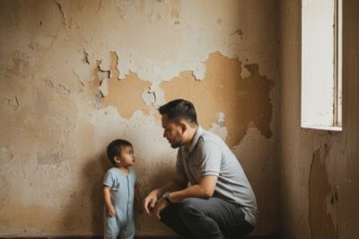 “Isang ama ang nakadiskubre na ang kaniyang isang taong gulang na anak ay patuloy na nakaharap sa dingding at nagulat nang marinig ang tatlong salita.”/hi