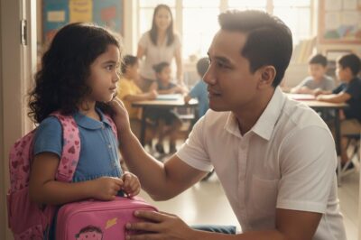 Isang ama ang naghahatid sa kanyang anak papuntang paaralan sa unang araw—Ang tanong ng bata sa may pintuan ay nagpaiyak sa lahat./hi