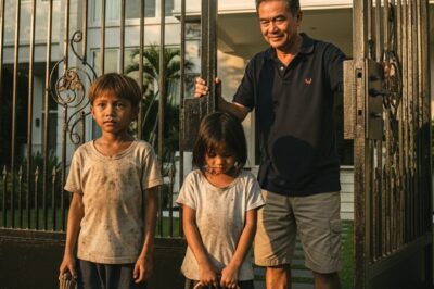 DALAWANG BATANG KUMATOK SA PINTO PARA MAGLINIS NG BAKURAN KAPALIT/hi