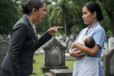 Binisita ng bilyonaryo ang libingan ng kanyang anak at natagpuan ang isang itim na waitress na umiiyak kasama ang isang bata – siya ay nagulat!