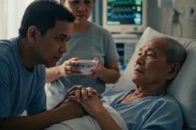 Pumasok ang aking ina, may hawak na isang kahon ng lugaw na bagong binili niya para kay Tatay./th