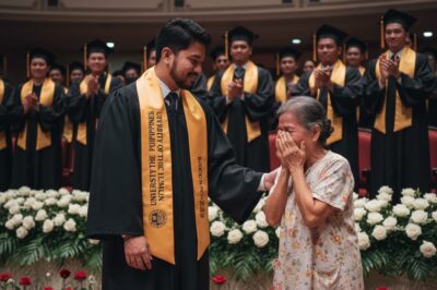 “Pinagtatawanan nila ako dahil anak ako ng isang basurero — ngunit noong graduation, isang pangungusap lang ang nasabi ko… at lahat ay tumahimik at umiyak.”