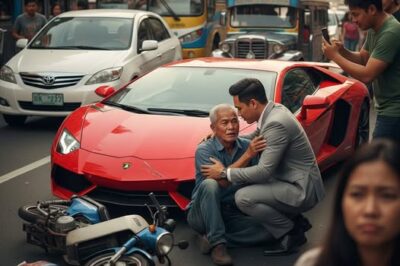BUMABA ANG ISANG MAYAMANG LALAKI SA KANYANG SPORTS CAR SA GITNA NG EDSA PARA SUNTUKIN ANG DELIVERY RIDER NA KUMALMOS SA PINTUAN NIYA PERO NATIGILAN SIYA AT NAPALUHOD SA IYAK NANG TANGGALIN NG RIDER ANG HELMET/th