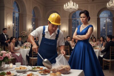 Pumunta ako sa isang marangyang kasal sa Makati, at doon ako nagulat nang makita ang dati kong asawa—nakasuot ng uniporme ng waiter, palihim na nag-iipon ng mga natirang pagkain./th