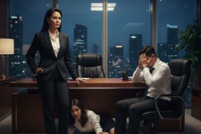 “Nang itulak ko ang pinto at pumasok, natuklasan kong ang maliit na sekretarya ng asawa ko ay gumagapang sa ilalim ng mesa.”/th